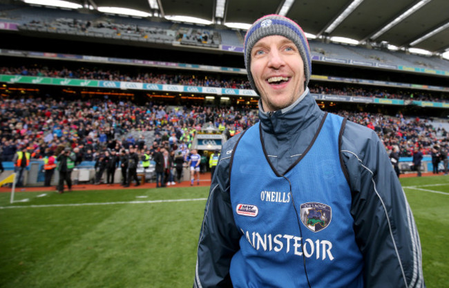 John Sugrue celebrates after the game