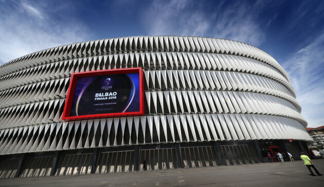 A view of the San Mamés Stadium