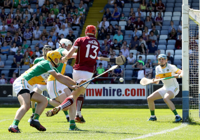 Conor Whelan has a shot on goal saved