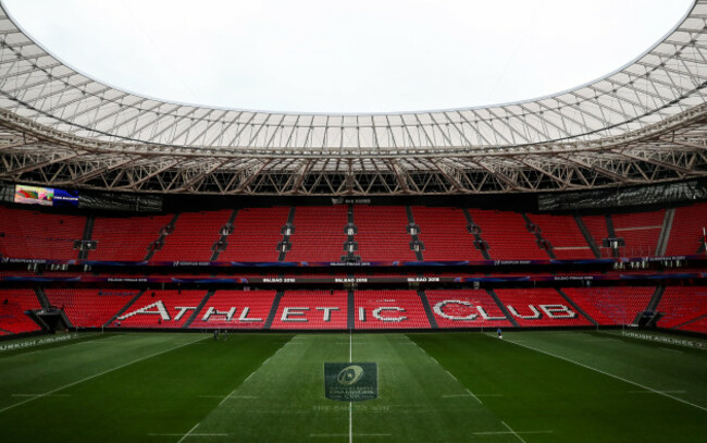 A general view of the San Mames Stadium before kick off