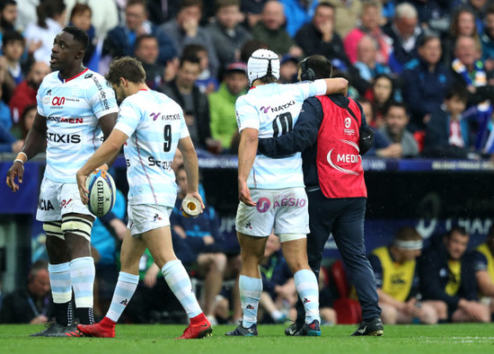 Pat Lambie leaves the pitch injured