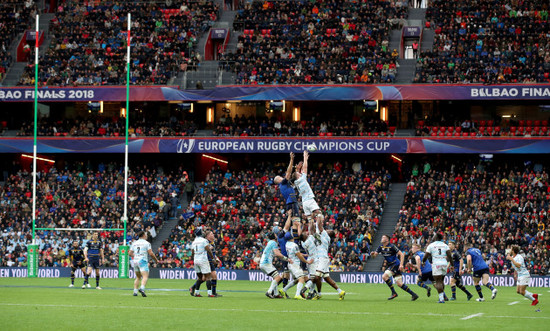 Devin Toner and Donnacha Ryan during a line out