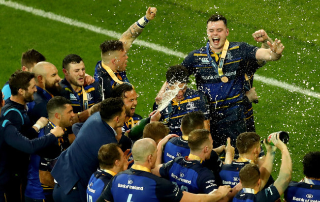 James Ryan celebrates with team mates