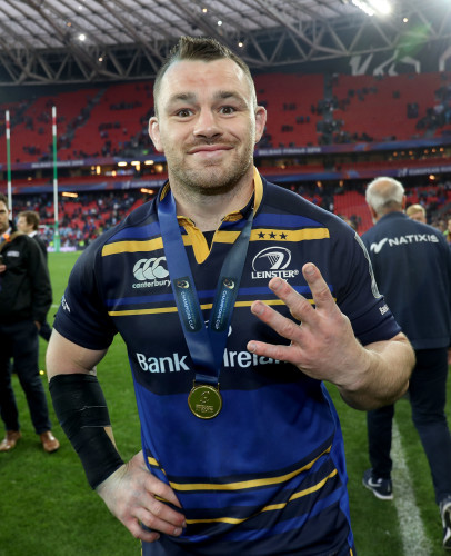 Cian Healy celebrates his fourth European Rugby Champions Cup