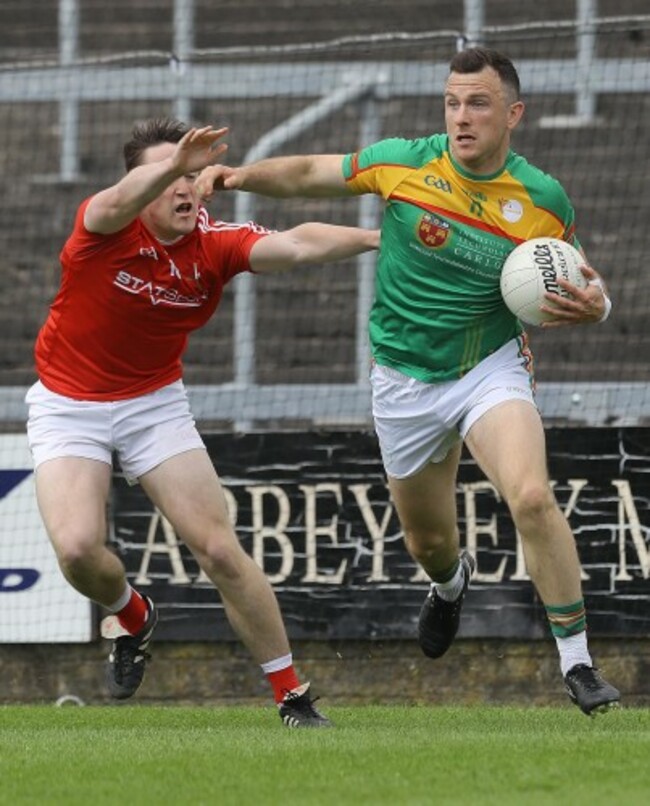 Darragh Foley tackled by Hugh Osborne