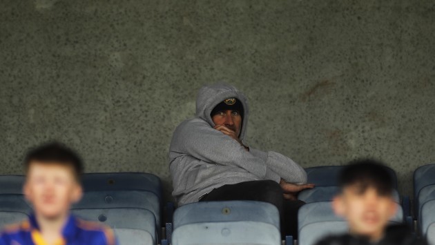 Stephen Wallace pictured in the stand during todays game