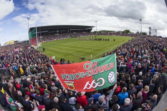 A large crowd in attendance at the match