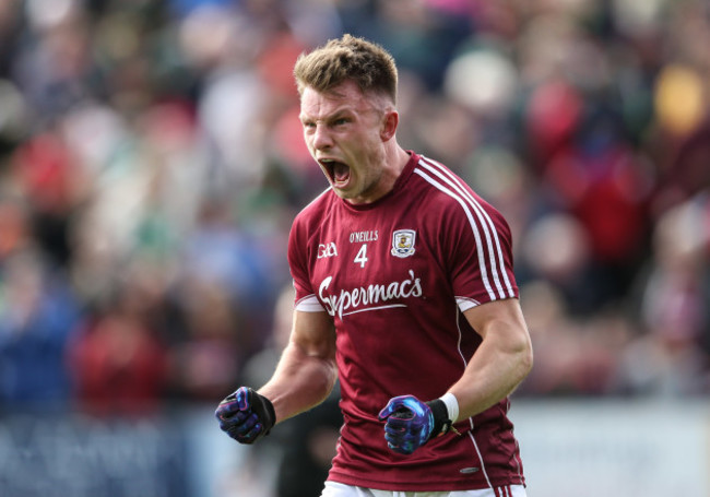 Eoghan Kerin celebrates at the final whistle