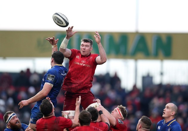 Peter O'Mahony with James Ryan in the line-out