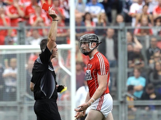 Cork's Damien Cahalane is sent off