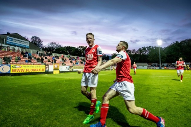 Thomas Byrne celebrates scoring a late penalty