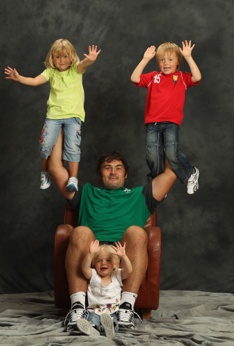 Tony Buckley with his children Aidan, Ella and Alice