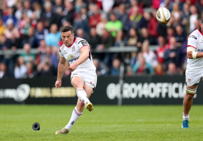 Ulster’s John Cooney kicks a penalty