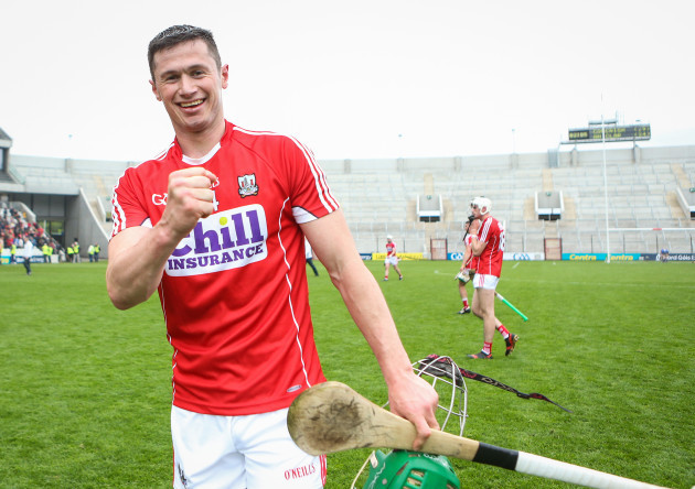 Seamus Harnedy celebrates after the game