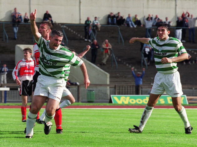 Tony Cousins celebrates 26/9/1999