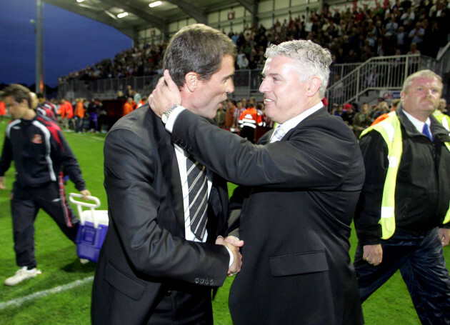 Manager Tony Cousins and Manager Roy Keane