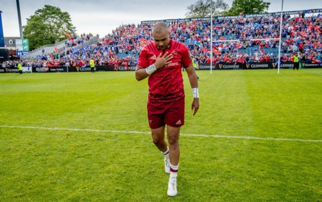 Simon Zebo after his last game for the province