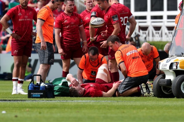 Jack O'Donoghue treated for an injury