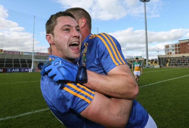 Sean Furlong celebrates at the final whistle