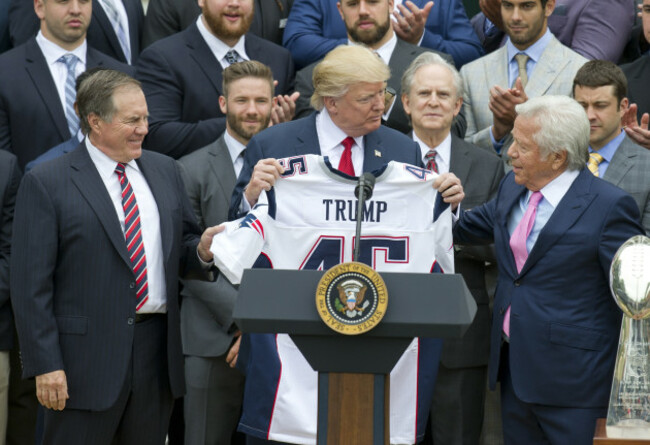 DC: Trump Welcomes New England Patriots