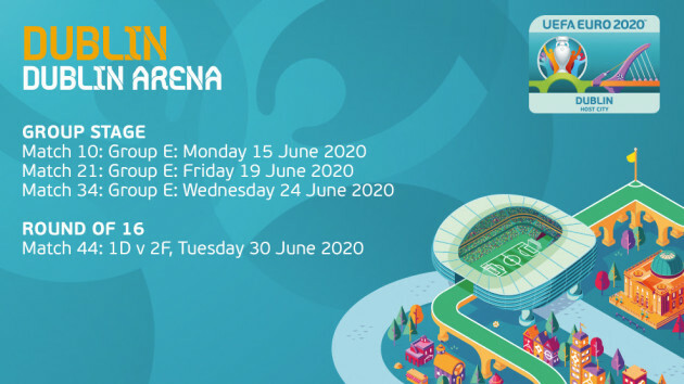 Here are the dates that Euro 2020 matches will be played in Dublin