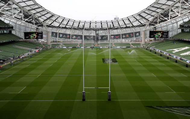 A view of the Aviva Stadium ahead of the game