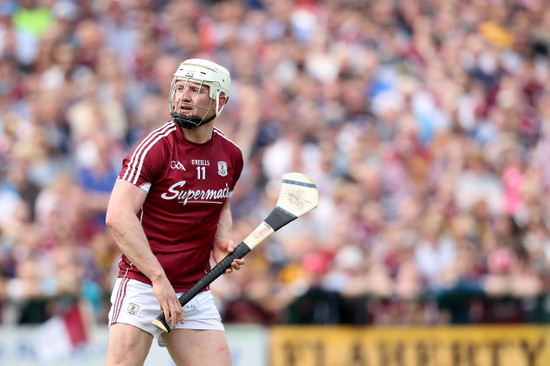 Joe Canning reacts to scoring a penalty