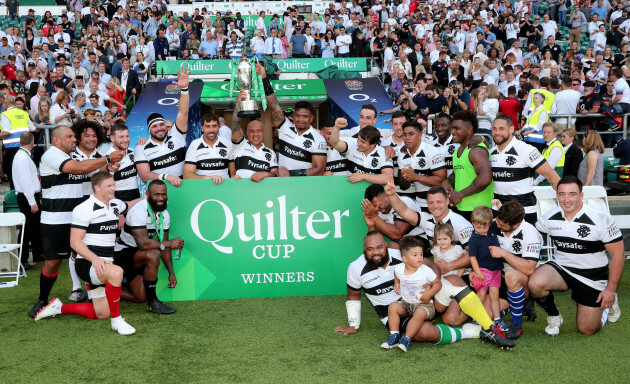 The winning Barbarians team with the Quilter Cup