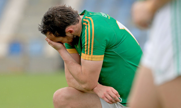 Graham Reilly dejected at the end of the game