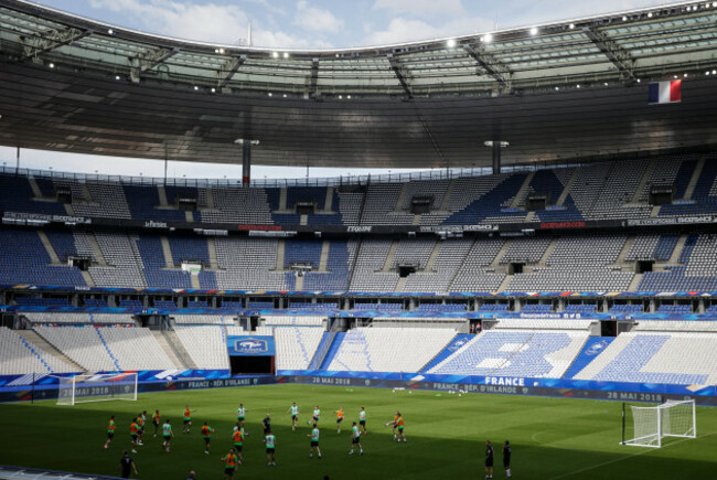 A view of Ireland training