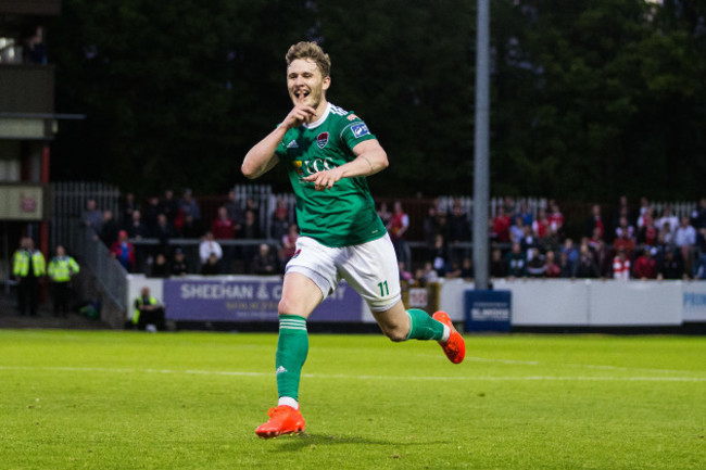 Kieran Sadlier celebrates scoring a late goal