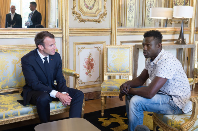 Mamoudou Gassama at Elysee Palace - Paris