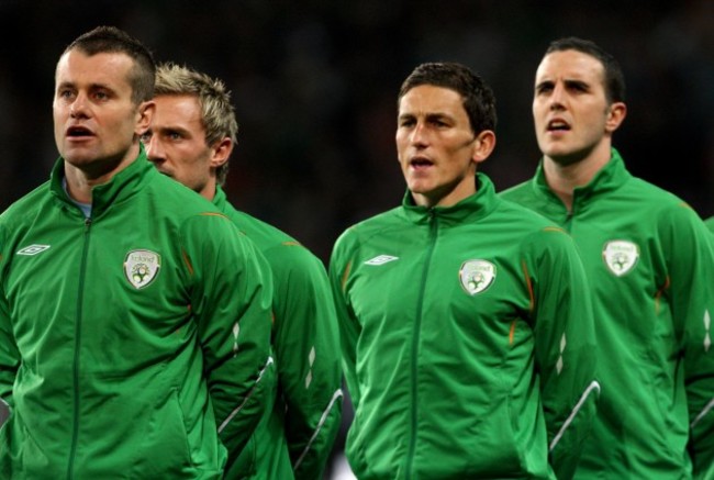 Shay Given, Liam Lawrence, Keith Andrews and John O'Shea