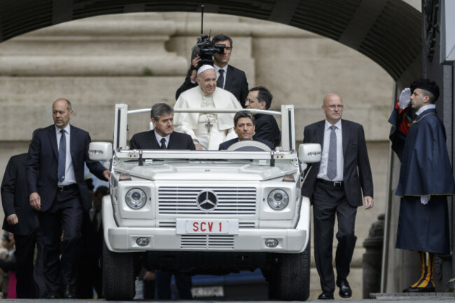 Pope Francis Wednesday Audience: May 2018