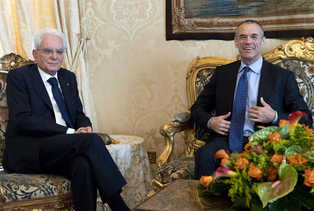 Designated PM Cottarelli Meets President Mattarella - Rome