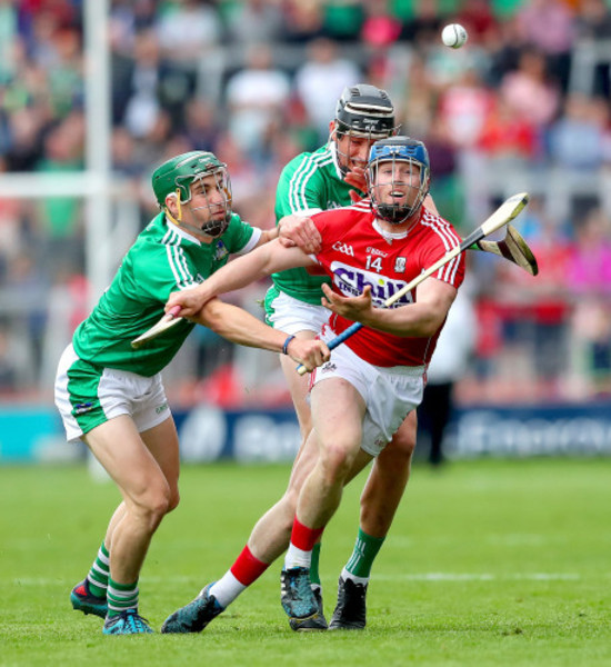 Sean Finn and Gearoid Hegarty with Conor Lehane