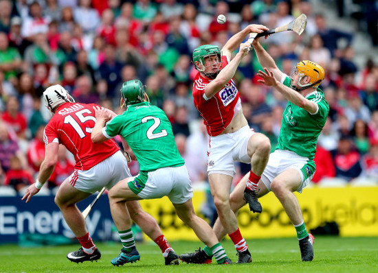 Pat Horgan and Seamus Harnedy with Sean Finn of Richie English