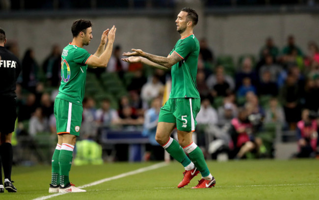 Enda Stevens comes on for Shane Duffy