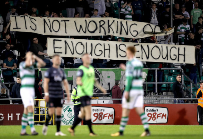 Rovers' fans after the game