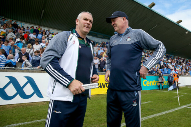 Pat Gilroy with Kevin Martin after the game