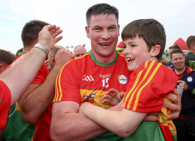 John Murphy celebrates with supporter Pat Murphy