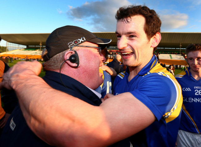 Barry Gilleran celebrates after the game