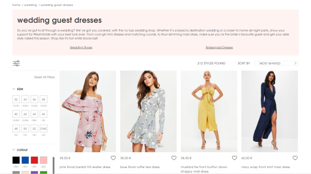wedding guest missguided