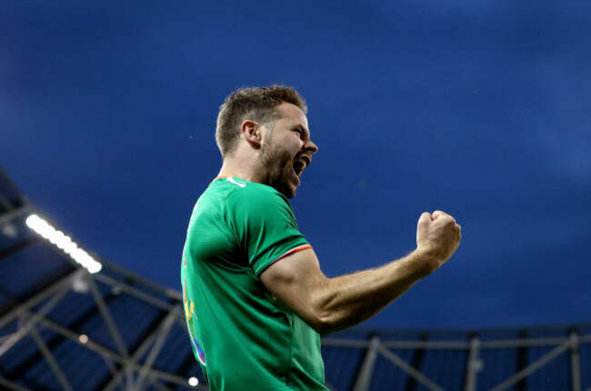Alan Judge celebrates his late goal