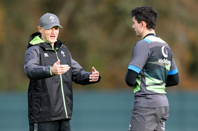 Joe Schmidt with Joey Carbery