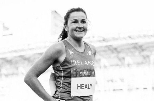 Phil Healy celebrates qualifying for the final