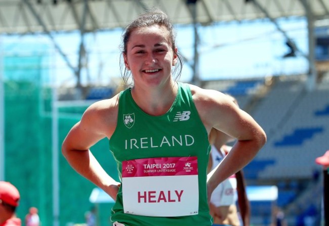 Phil Healy after celebrates winning her heat