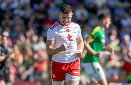 Conor McAliskey celebrates scoring a goal