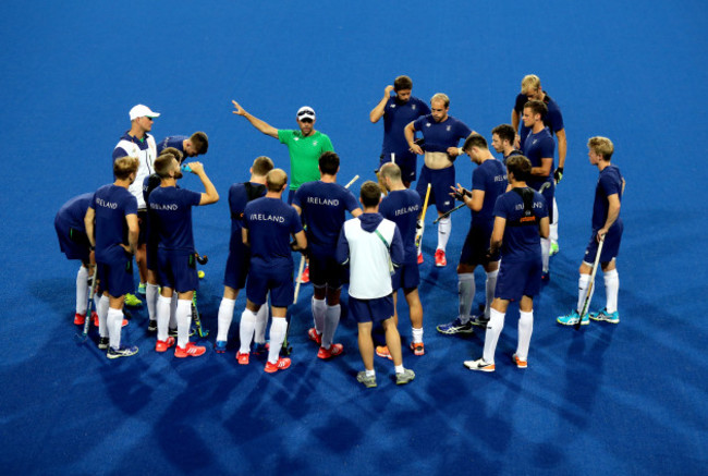 Craig Fulton speaks to his team