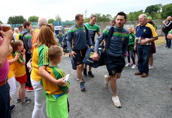 Mark McHugh and the Donegal players arrive